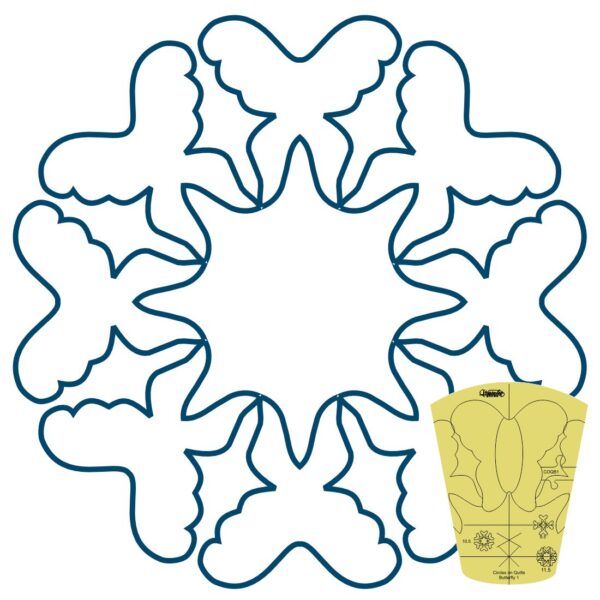 Westalee Design Circles on Quilts Butterfly Template