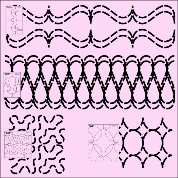DM Quilting - Edge to Edge Template Sampler Set