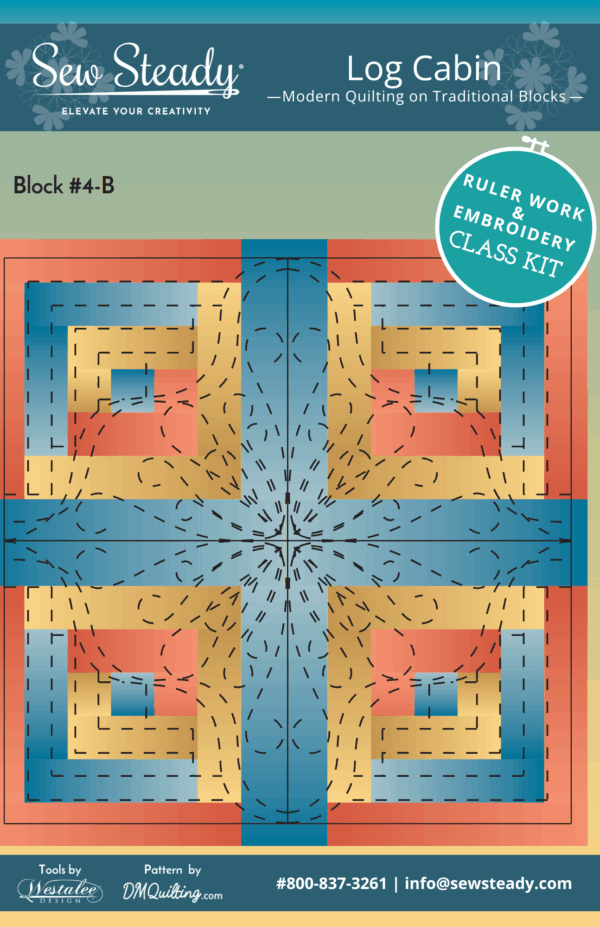 Log Cabin 4B Quilt Kit