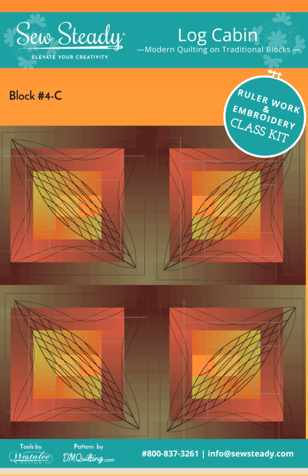 Log Cabin 4C Quilt Kit