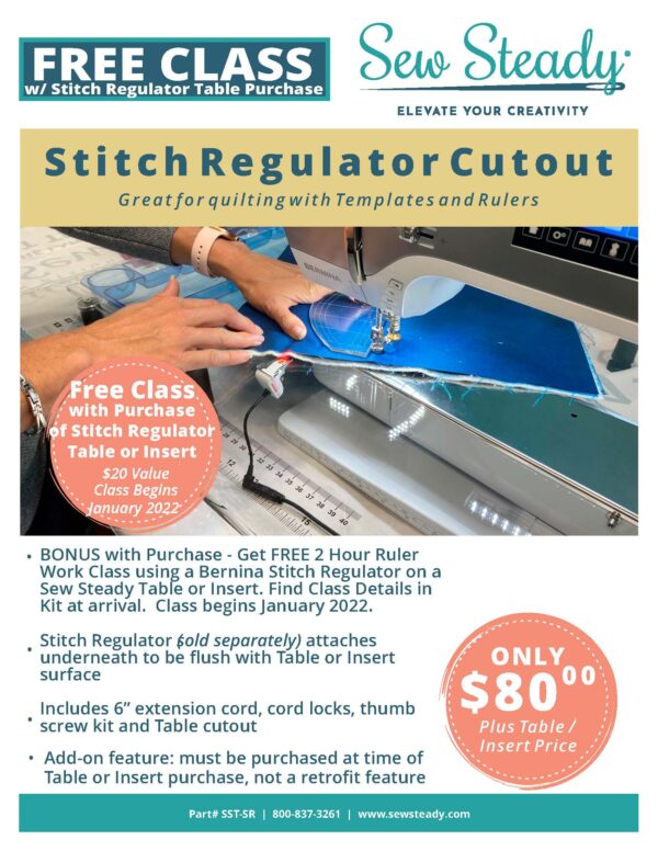ADD STITCH REGULATOR CUTOUT TO YOUR TABLE ORDER - Image 3