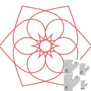 SARIDITTY Valentine 4pc Ruler Set