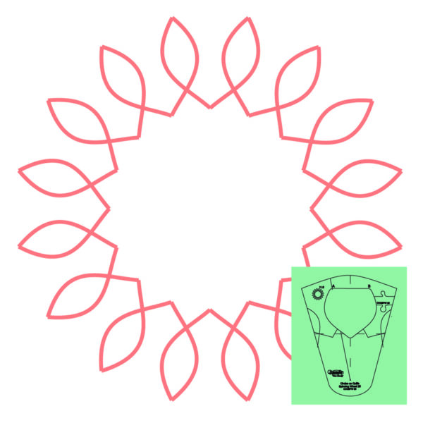 Westalee Design Circles On Quilts Spinning Wheel #25 Template