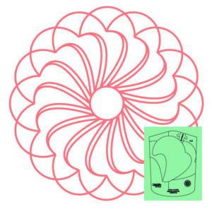 Westalee Design Circles On Quilts Spinning Wheel #30 Template
