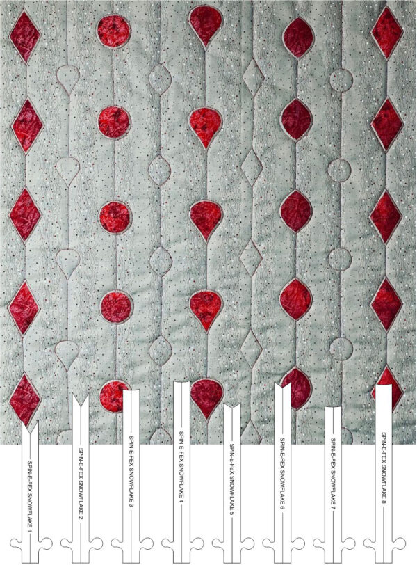 Westalee Design Spin-E-Fex Snowflake Template Set of 8 - Image 5