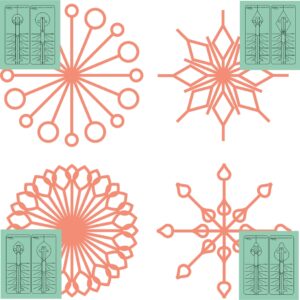Westalee Design Spin-E-Fex Snowflake 2pc Template Sets
